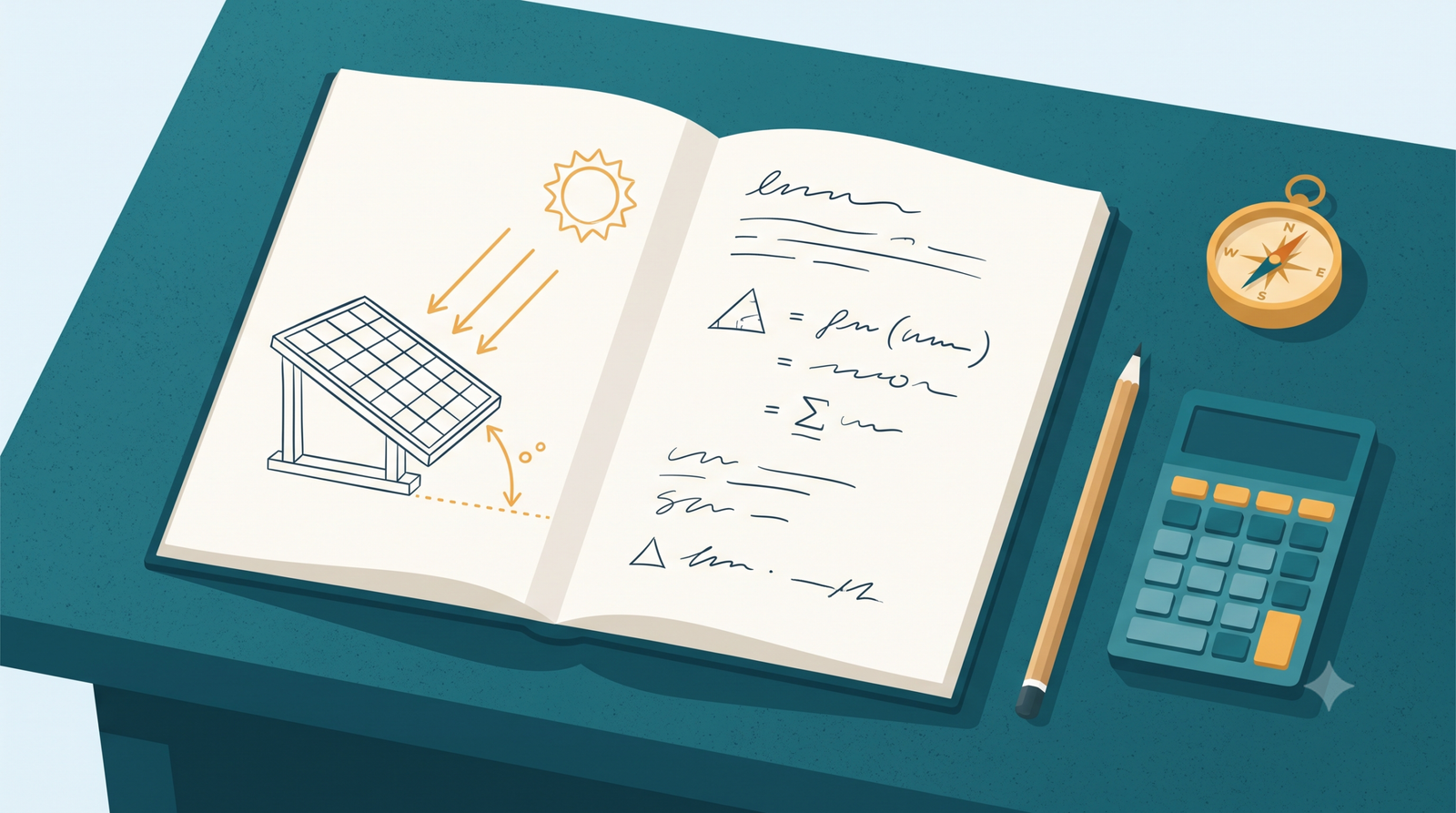 How to Calculate Solar Panel Angle Manually scaled